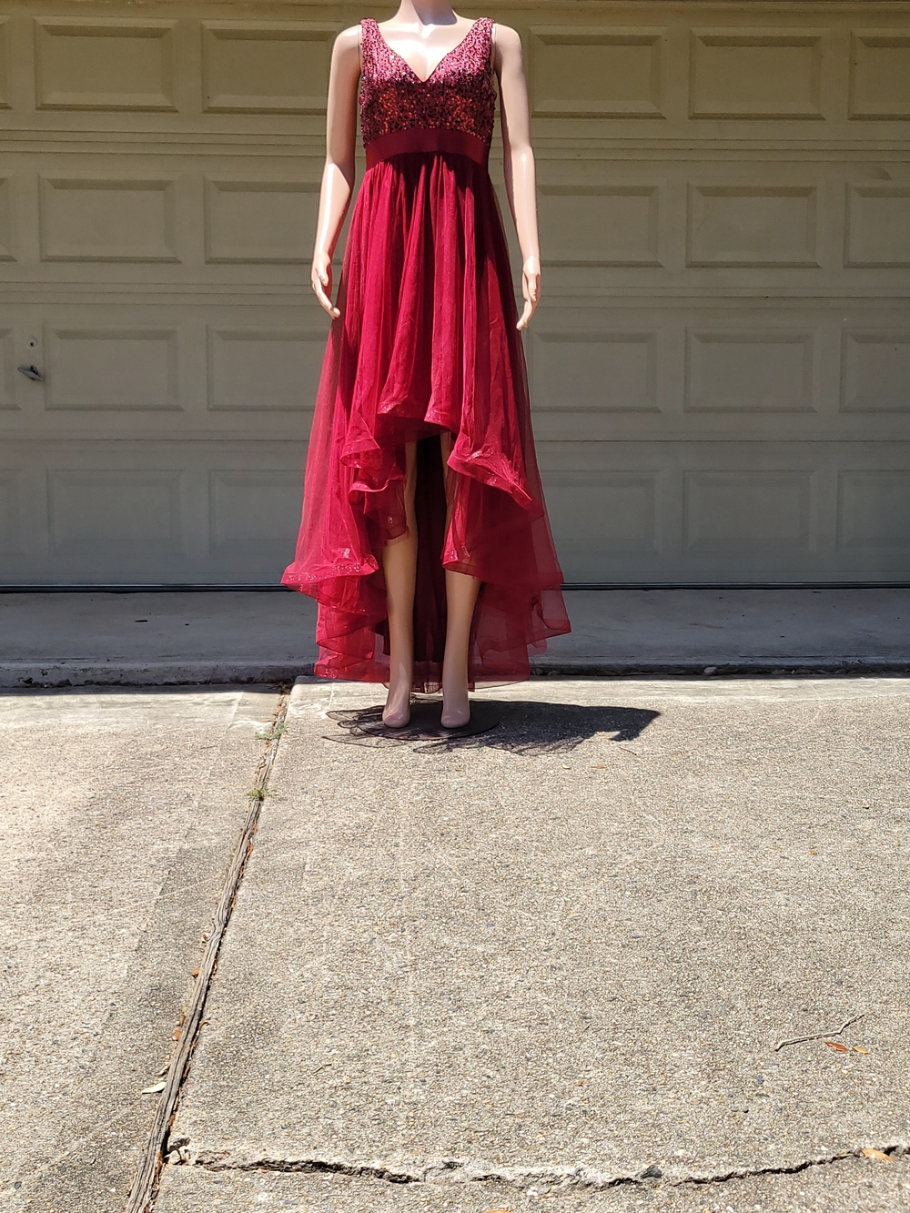 Ever Pretty Red High-Low Tulle Skirted Dress
